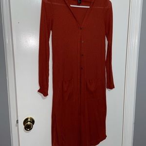 Long Button-up Cardigan